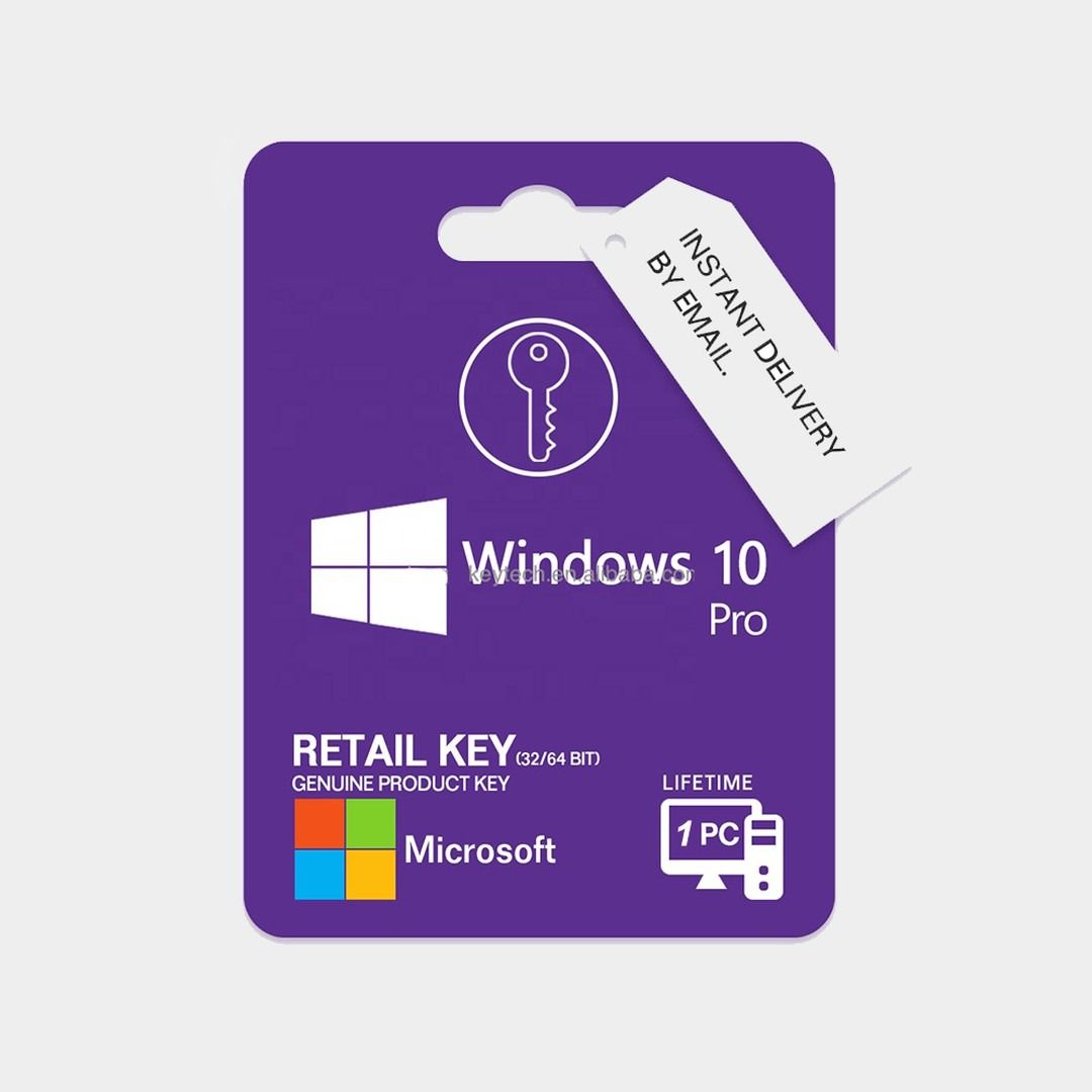Microsoft windows 10 Pro Activation Online Lifetime Activation 1 PC RETAIL